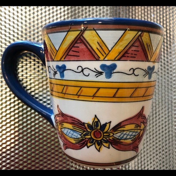 4 TUSCAN STYLE HAND PAINTED MUGS ! - Picture 1 of 8